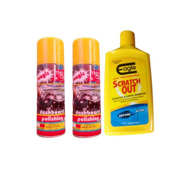 Dashboard Polish 200ml & Scratch Out, Swirl Remover 207mls