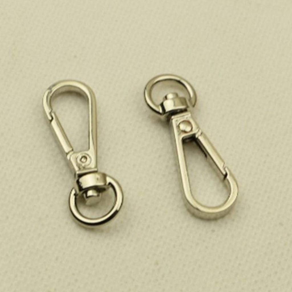 Set Of 4 Swivel Carabiners Bags Belts Lanyards Clips DIY Bag Silver