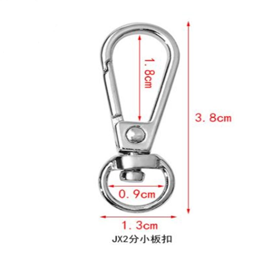 Set Of 4 Swivel Carabiners Bags Belts Lanyards Clips DIY Bag Silver