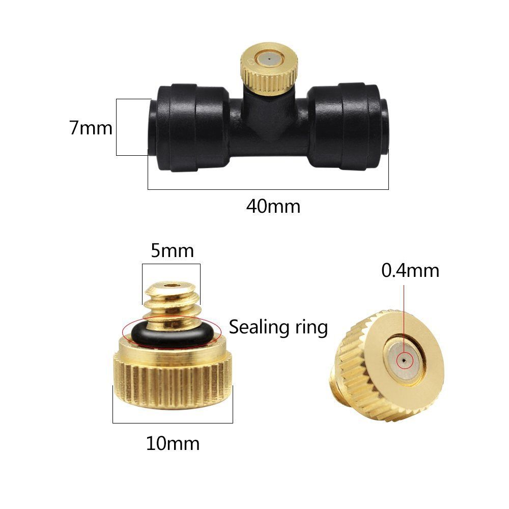 10Pcs Irrigation Misting Nozzles Kit Patio