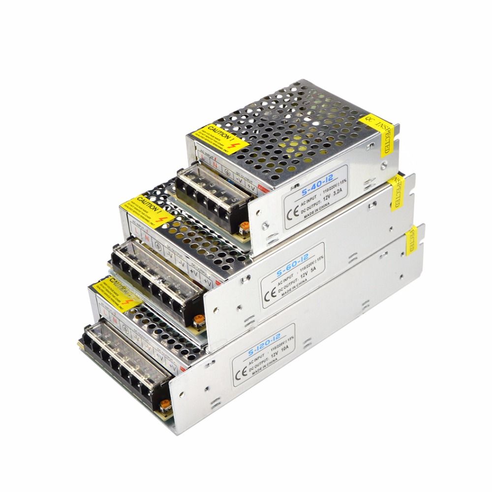 LED Strip Lighting AC 110V 220V To DC 12V 1A 2A 3A 5A 8A