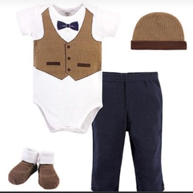 BABY 4pcs LAYETTE GIFT SET  (0 - 6 MONTHS)