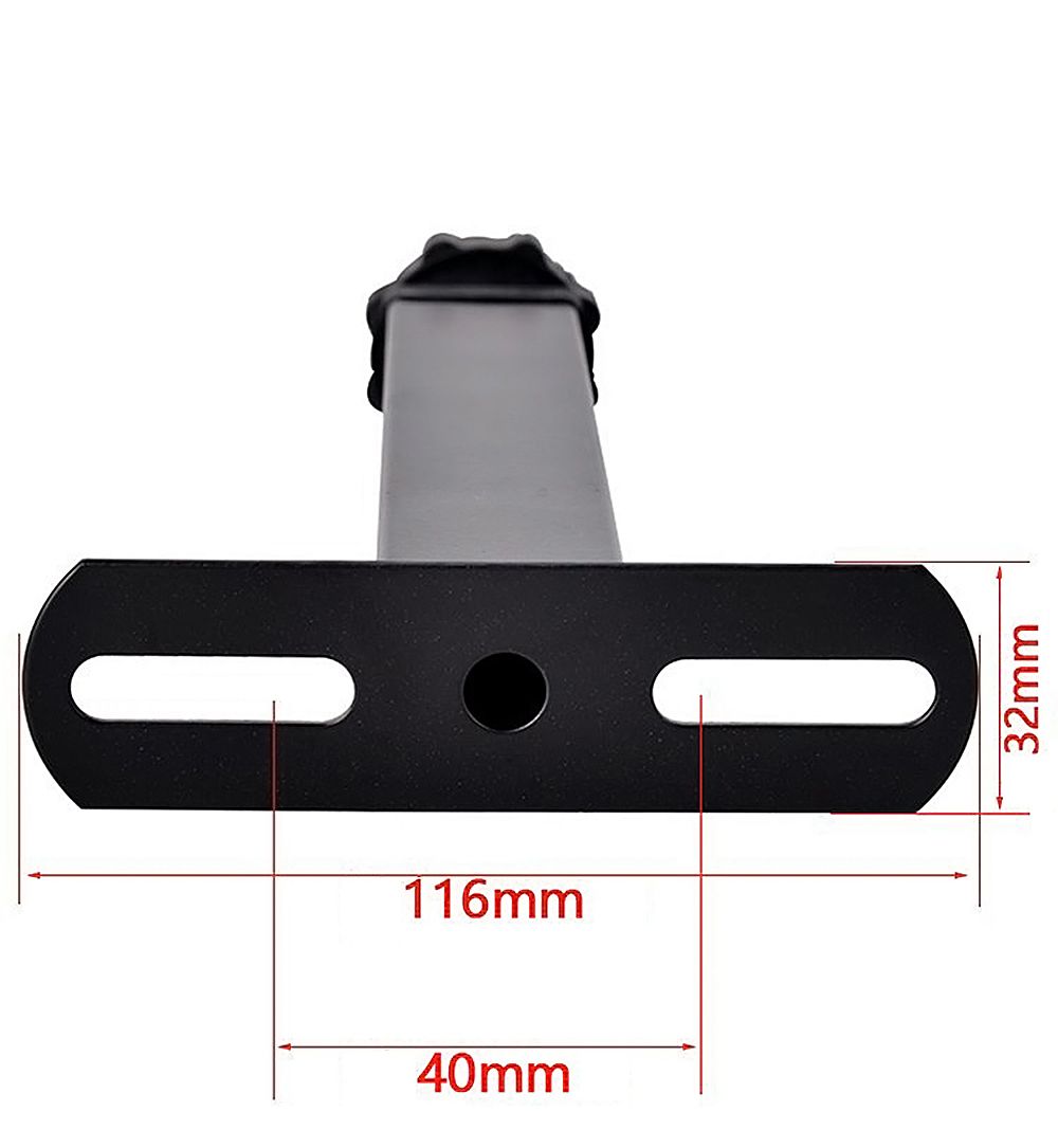 1pc Adjustable Furniture Frame Bracket Legs Square Tube Support Feet For Bed Slat Mattress Frame Fixed Support Leg-I 18CM Black