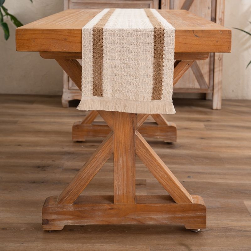 2 PCS Tassel Striped Rhombus Table Runner, Size: 30x275cm