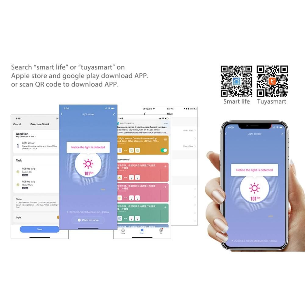 Tuya Zigbee Light Sensor Intelligent Home Illum