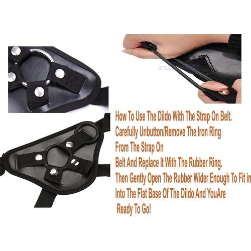 Premium Quality Leather Strap-on Harness Adjustable Universal Adult Sex Toy Suction Cup Dildo Compatible Pegging Harness.Black