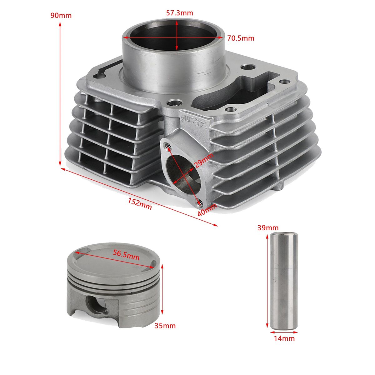 Motorcycle Cylinder Kit 57.3mm for Honda XR150 CBF150