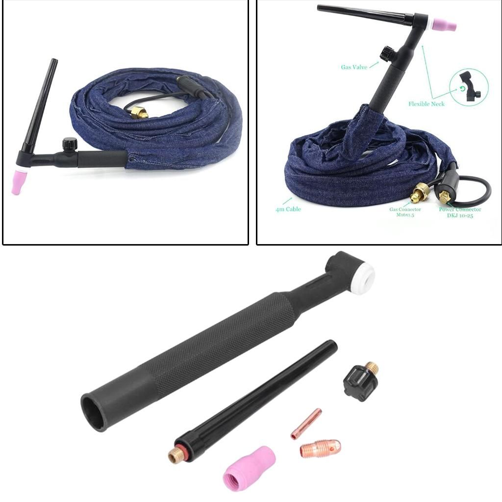 WP-9 Small Argon Arc Gas TIG Welding Torch Head Set Lightweight WP-9FV