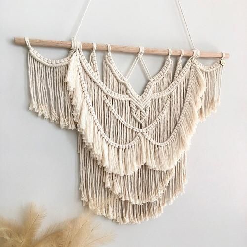 70*70CM Large Macrame Tapestry Wall Hanging Geometric Art Wall Decor Bohemian Home Bedroom Background Chic Handicrafts Woven Tapestry