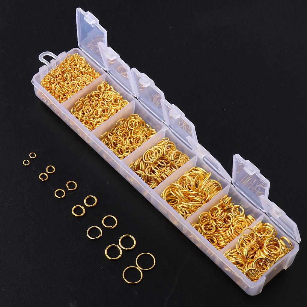 1500pcs  Jump Rings For Jewelry Making Findings Necklace Earring Gold