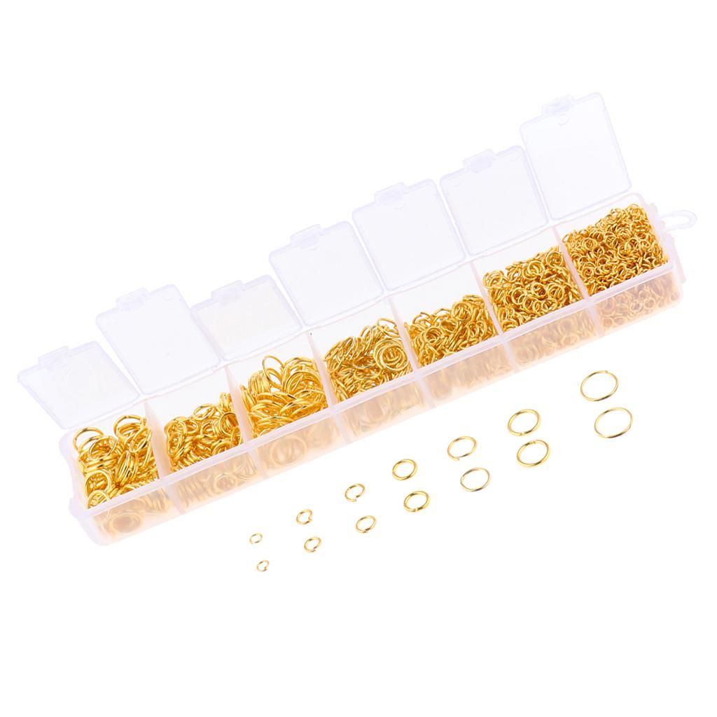 1500pcs  Jump Rings For Jewelry Making Findings Necklace Earring Gold
