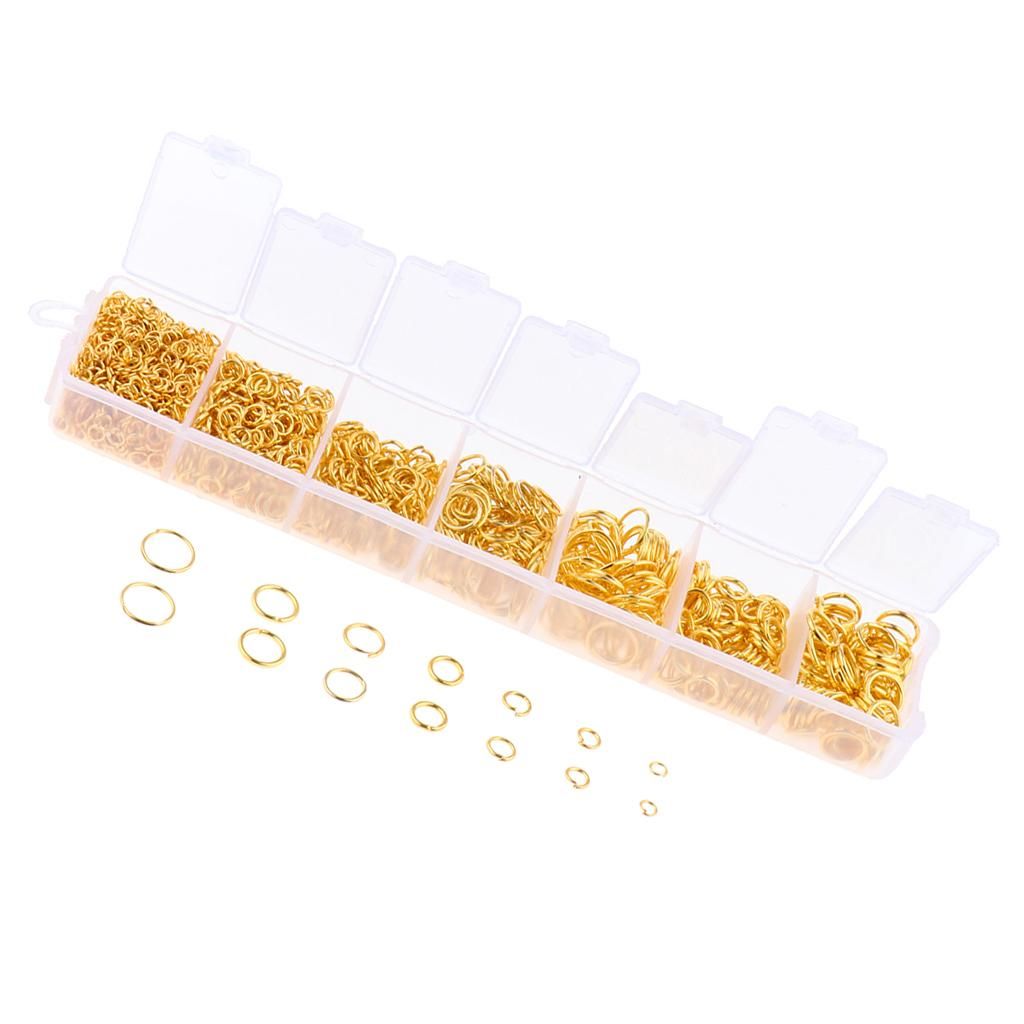 1500pcs  Jump Rings For Jewelry Making Findings Necklace Earring Gold