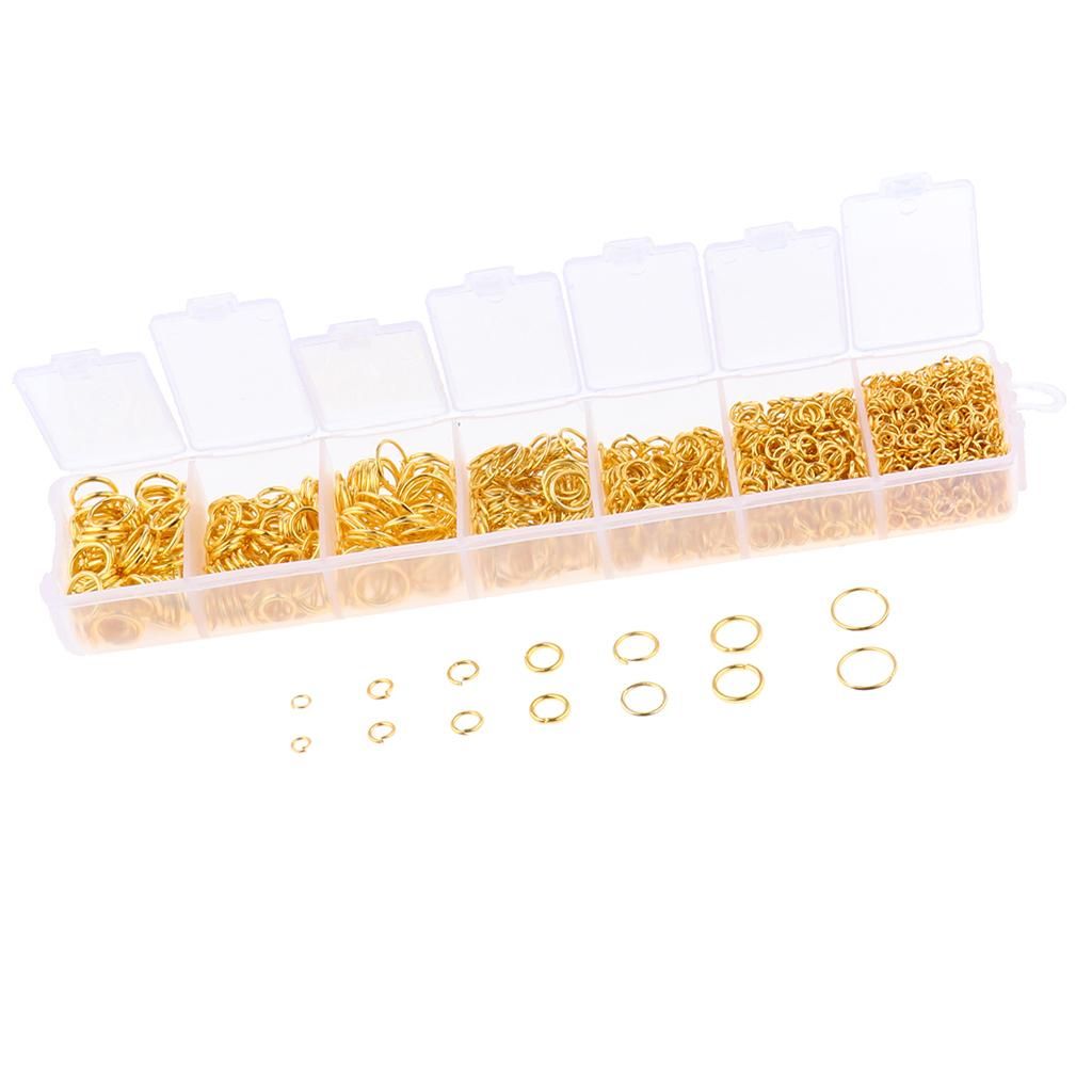 1500pcs  Jump Rings For Jewelry Making Findings Necklace Earring Gold