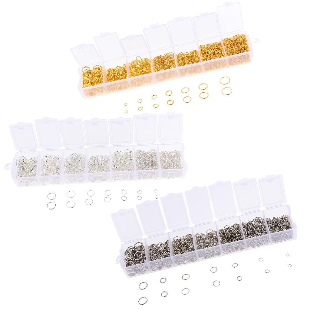 1500pcs  Jump Rings For Jewelry Making Findings Necklace Earring Gold