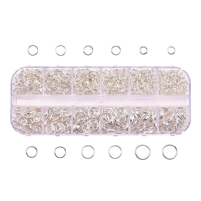 1 Box Single Loop Jump Rings Jewelry Making DIY Bracelets White Silver