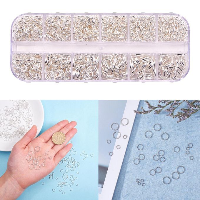 1 Box Single Loop Jump Rings Jewelry Making DIY Bracelets White Silver