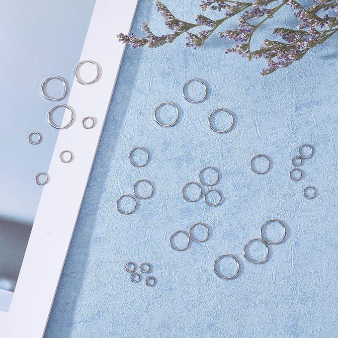 1 Box Single Loop Jump Rings Jewelry Making DIY Bracelets White Silver