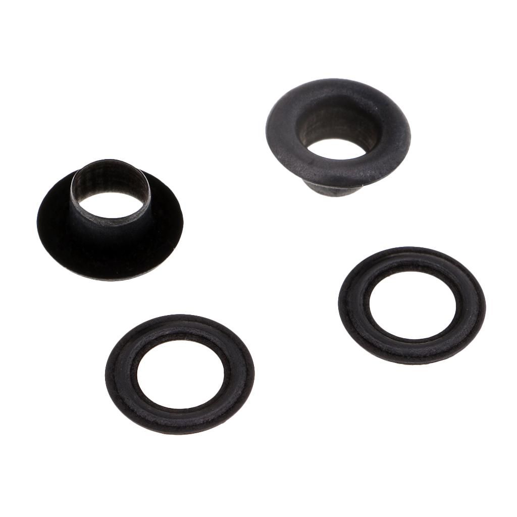 100 Sets Metal Eyelet With Washer For 12 X 5mm Black