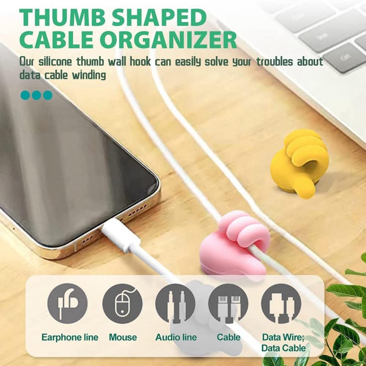 14 Pcs Silicone Thumb Wall Hook Creative Self Adhesive