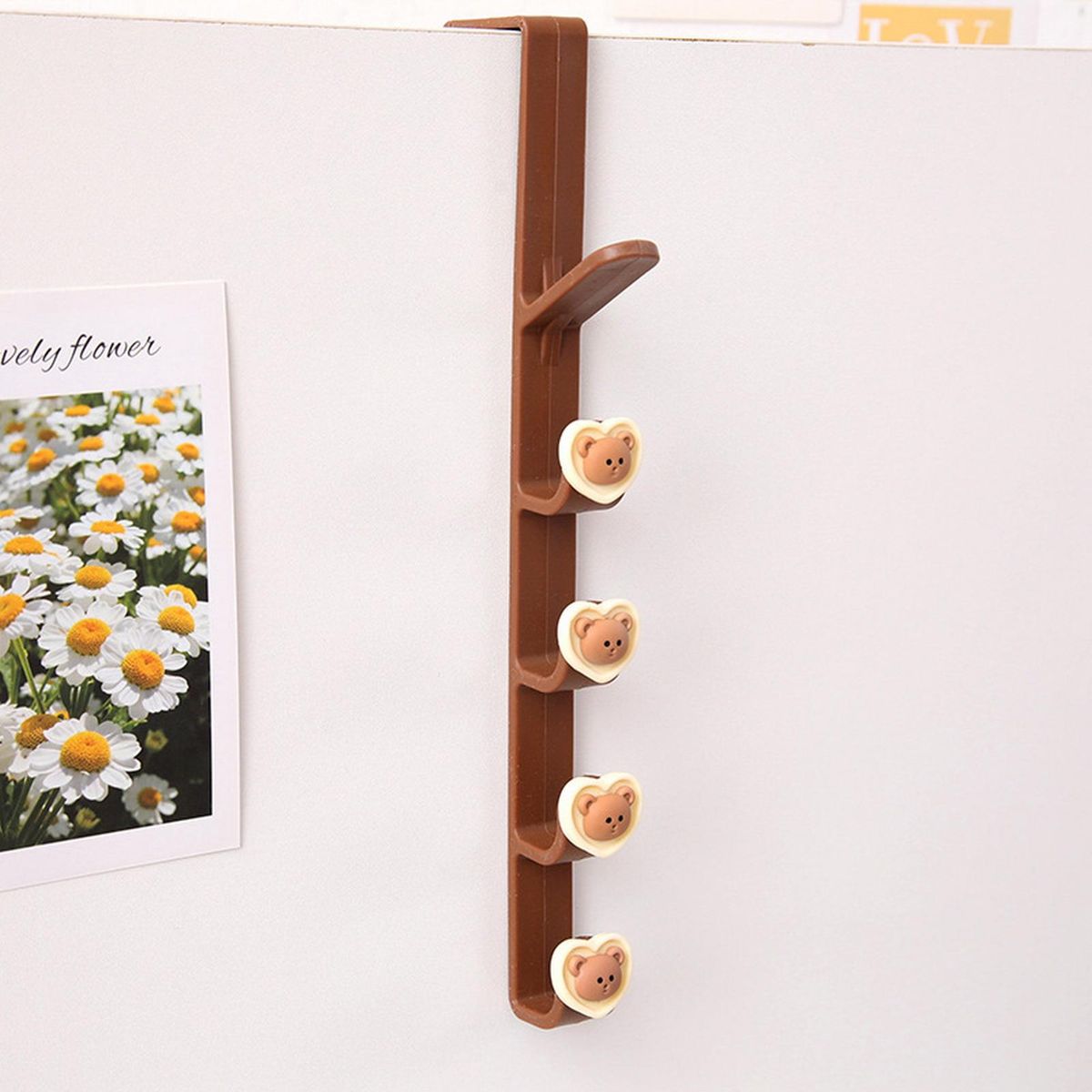Door Back Hook Hair Band Door Back Storage Rail Brown