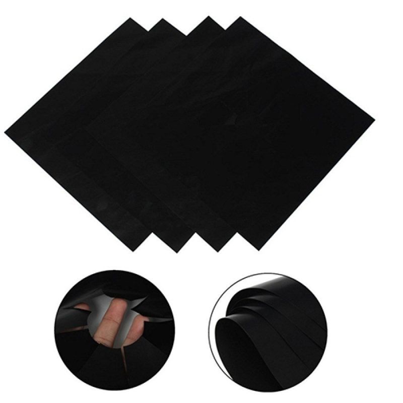 4 Pcs Removable Square Foil Gas Hob Protector Liner Stove