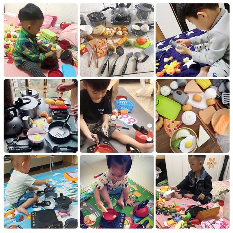 Kitchen Toys Set For Kids Girl Cooking Baby Cutting Fruit