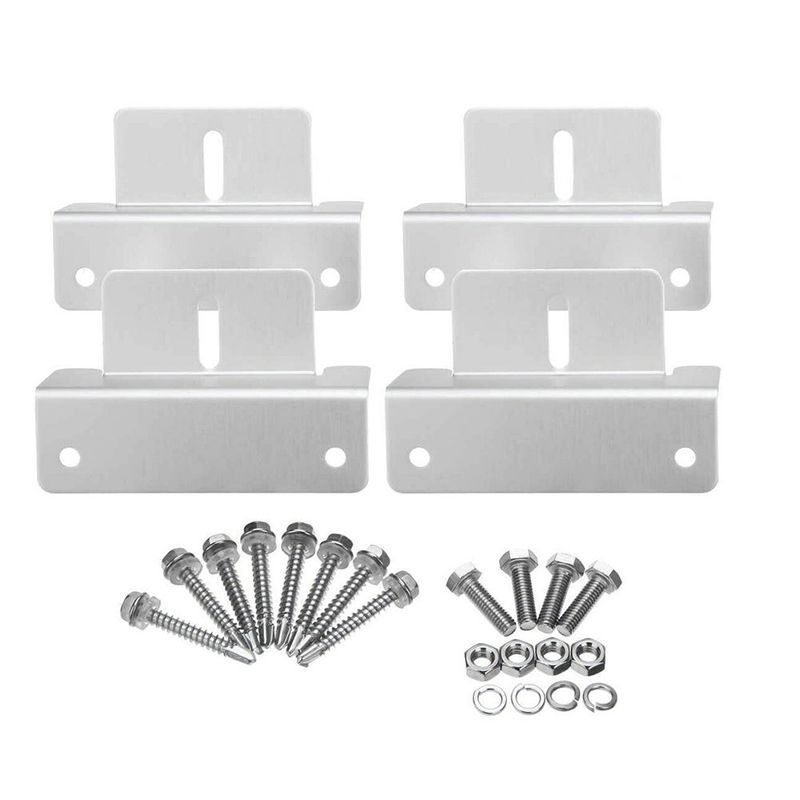 1 Set 4pcs Z-shaped Metal Solar Panel Mounting Brackets