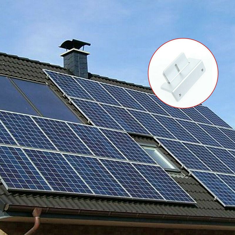 1 Set 4pcs Z-shaped Metal Solar Panel Mounting Brackets