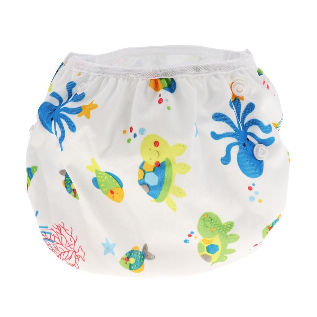 Baby Reusable Swim Diaper, Washable & Adjustable For Babies Sea World