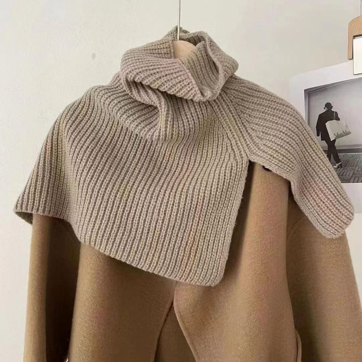 Women Winter Shawl Comfortable Ladies Scarf Khaki