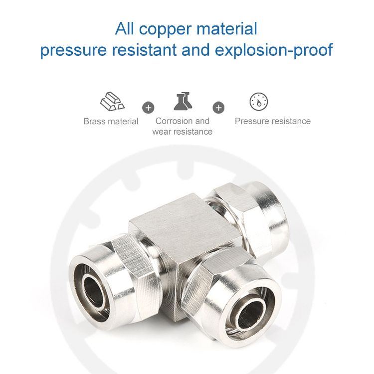 PE-12 LAIZE Copper Y-type Tee Pneumatic Quick Connector