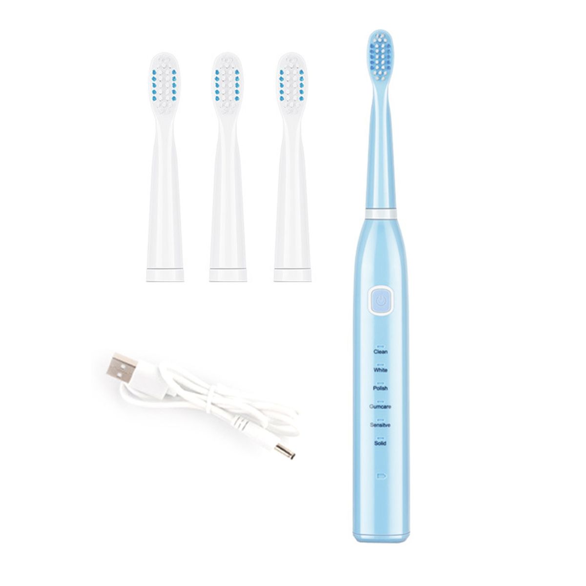 USB Charging Smart Toothbrush Stable Power 0.5W-Blue