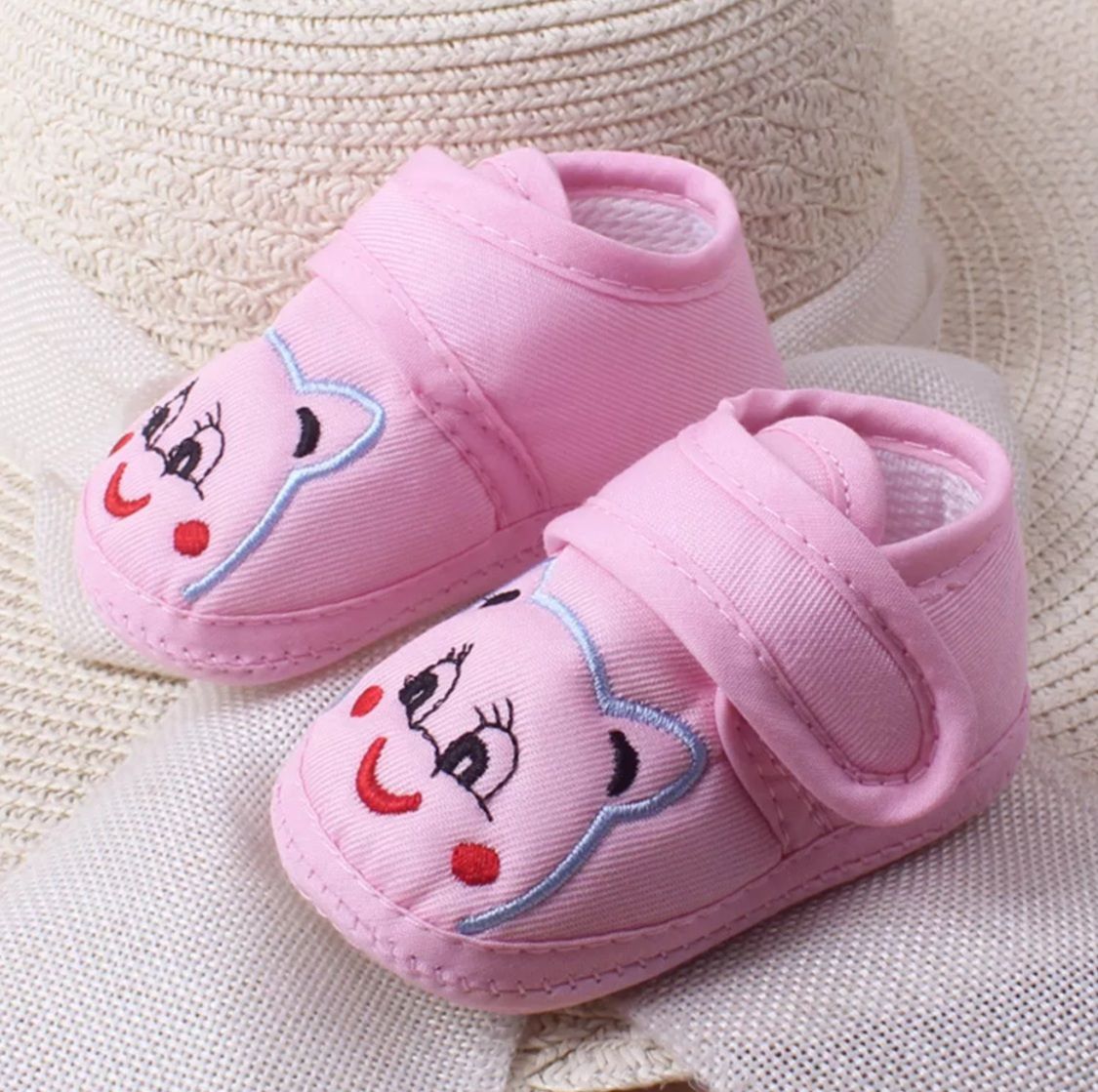 Unisex Newborn Baby Cartoon Soft Sole Shoes - Pink