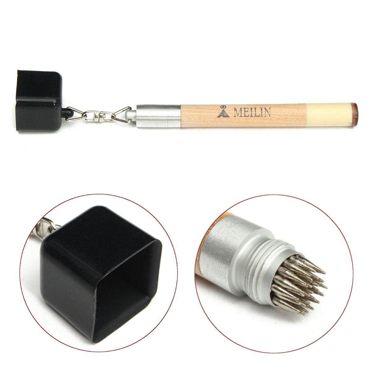 2 In 1 Chalk Holder Magnetic Stick Billiard Snooker Pool Tip Pricker Tool