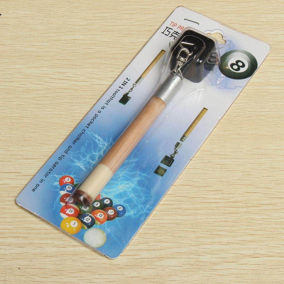 2 In 1 Chalk Holder Magnetic Stick Billiard Snooker Pool Tip Pricker Tool
