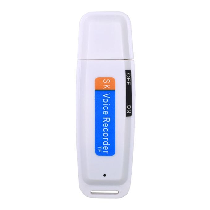 Small Digital Voice Recorder Pen Portable Sound Record USB Flash White