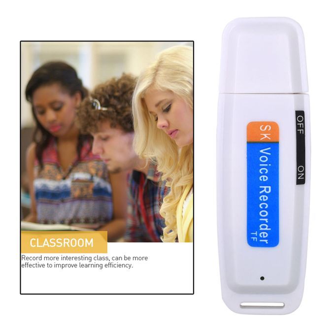 Small Digital Voice Recorder Pen Portable Sound Record USB Flash White