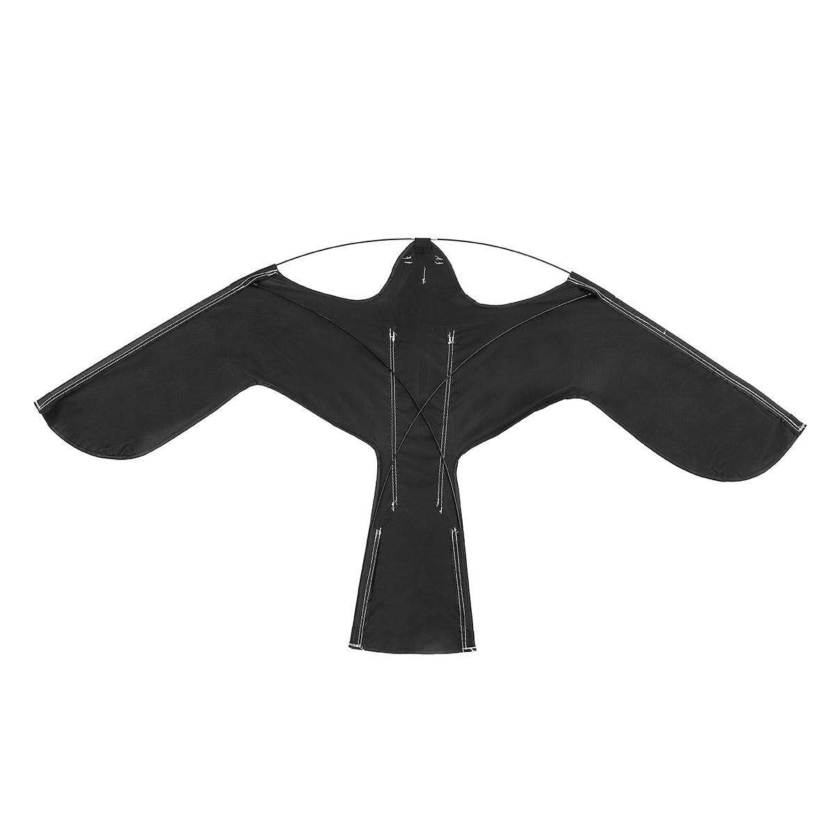 Emulation Flying Hawk Bird Scarer Drive Bird Kite For Garden Scarecrow Yard House Black (black)