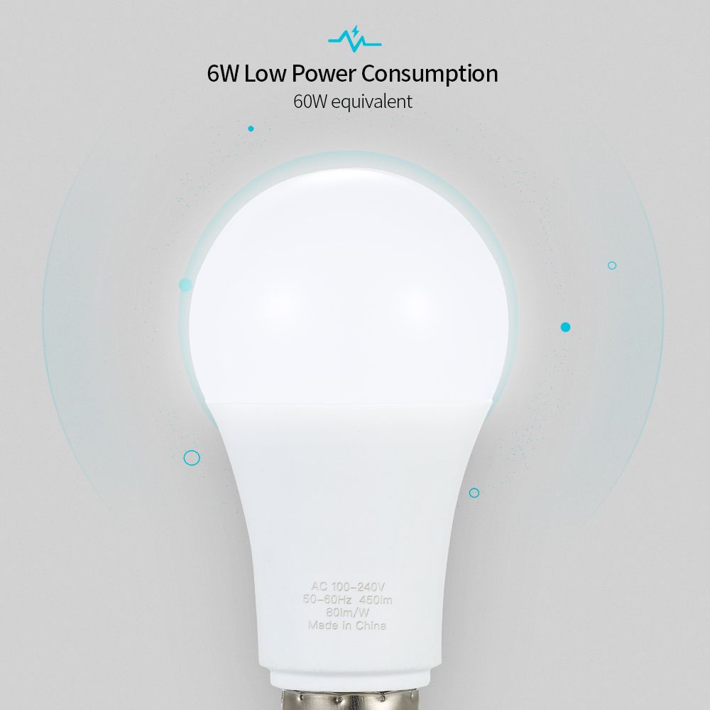 Pack Of 2 Multifunctional Rechargeable 6W Emergency LED Light Bulbs 60W Equivalent 6000K Bright Outdoor Hanging Lamp Lights For Power Outage Camping Garden Parties--E26/E27, AC100~240V
