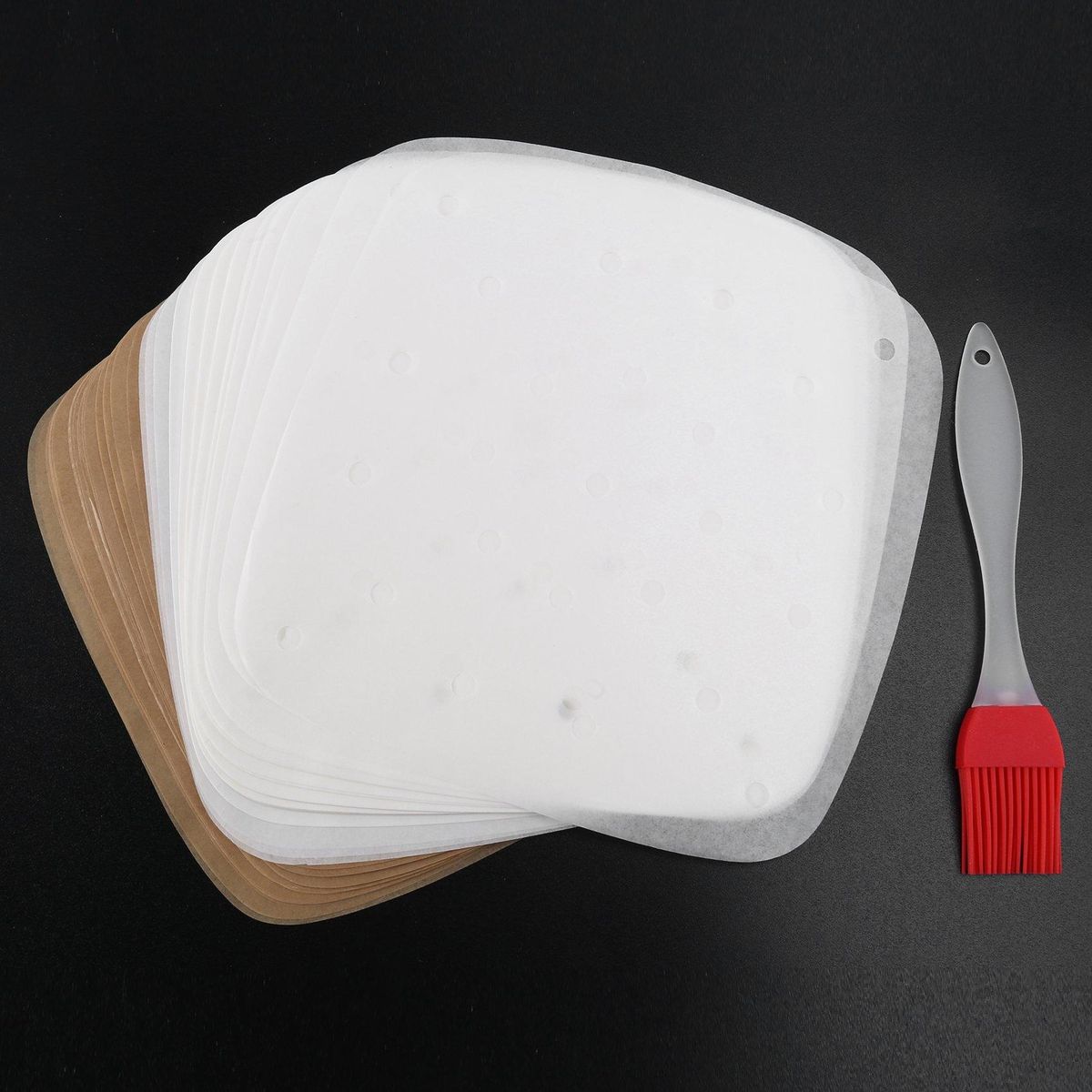 200Pcs Square Air Fryer Liners, Non-Stick Steamer Mat