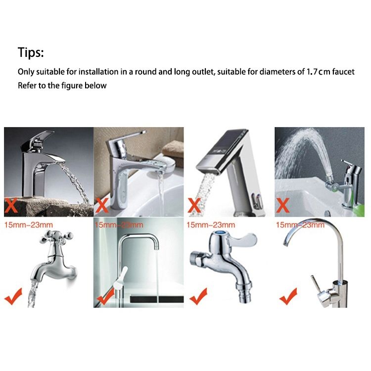 2 PCS Faucet Splash Water-saving Shower