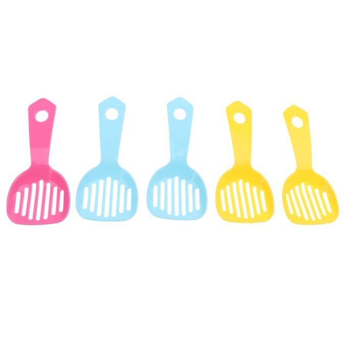 5pcs Plastic Litter Scoop Small Pet Sand Waste Scooper Shovel Cleaning