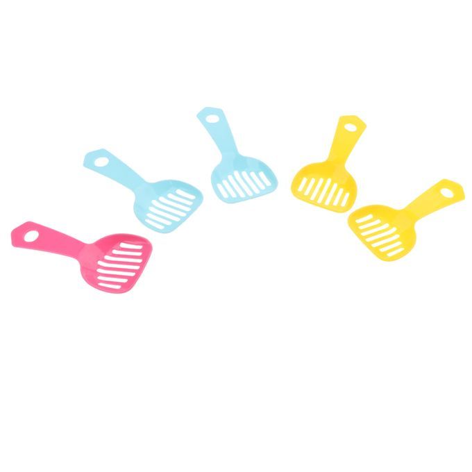 5pcs Plastic Litter Scoop Small Pet Sand Waste Scooper Shovel Cleaning