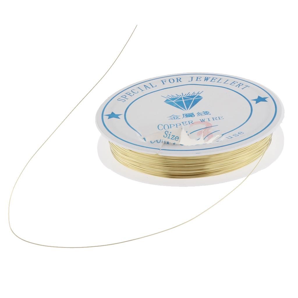 2 Rolls DIY Jewelry Making Findings Copper Metal Wire Thread For