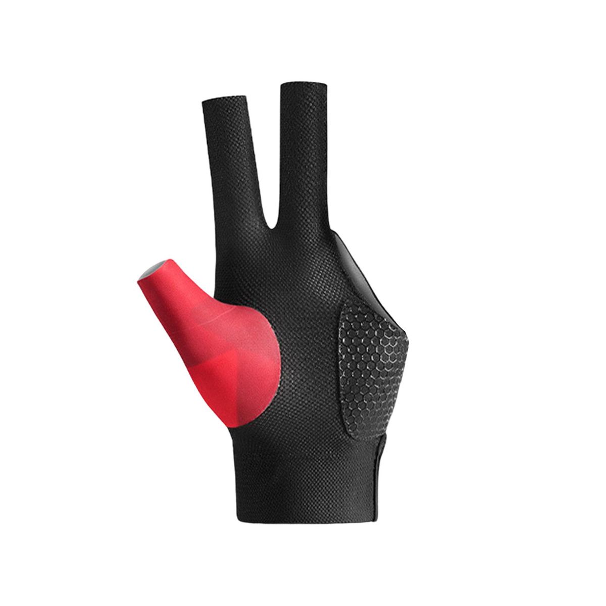Three Fingers Show Gloves Left Hand Professional Black Red
