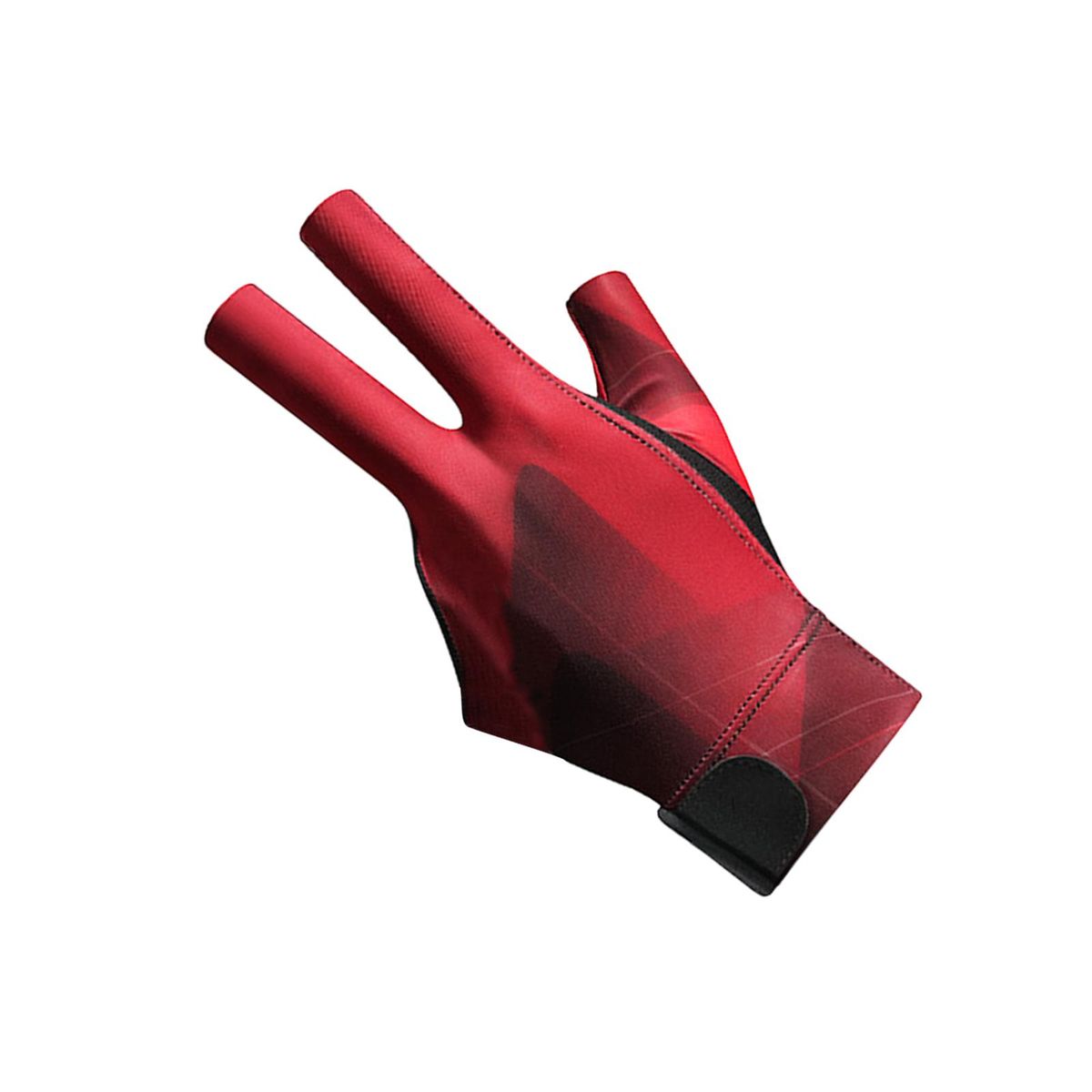 Three Fingers Show Gloves Left Hand Professional Black Red