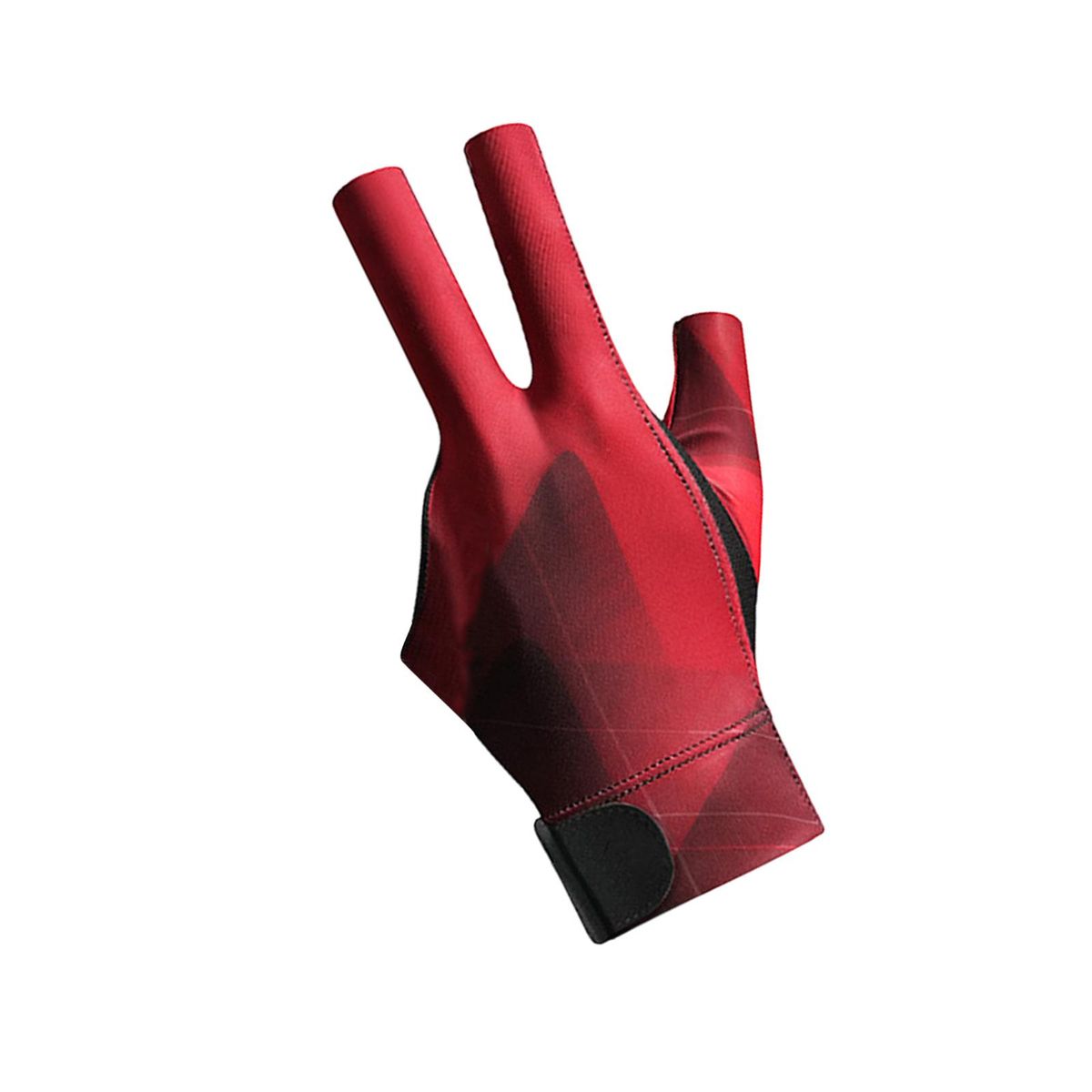 Three Fingers Show Gloves Left Hand Professional Black Red