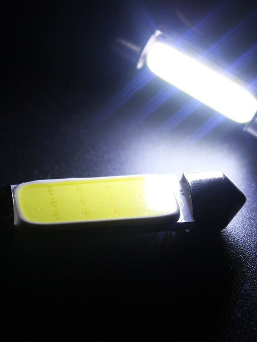 10Pcs White COB C5W Car Auto Festoon Dome Interior LED Lights Lamp Map Roof Reading Bulb DC12V Wholesale 10Pcs 41mm