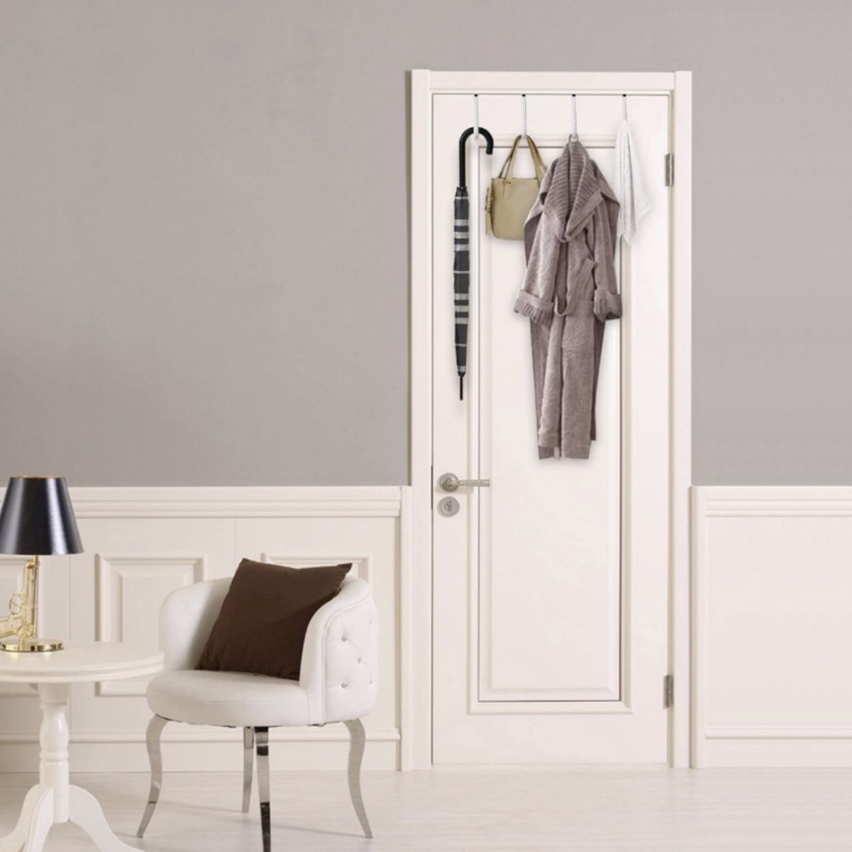 Wreath Hook Double Side Wreath Hanger White
