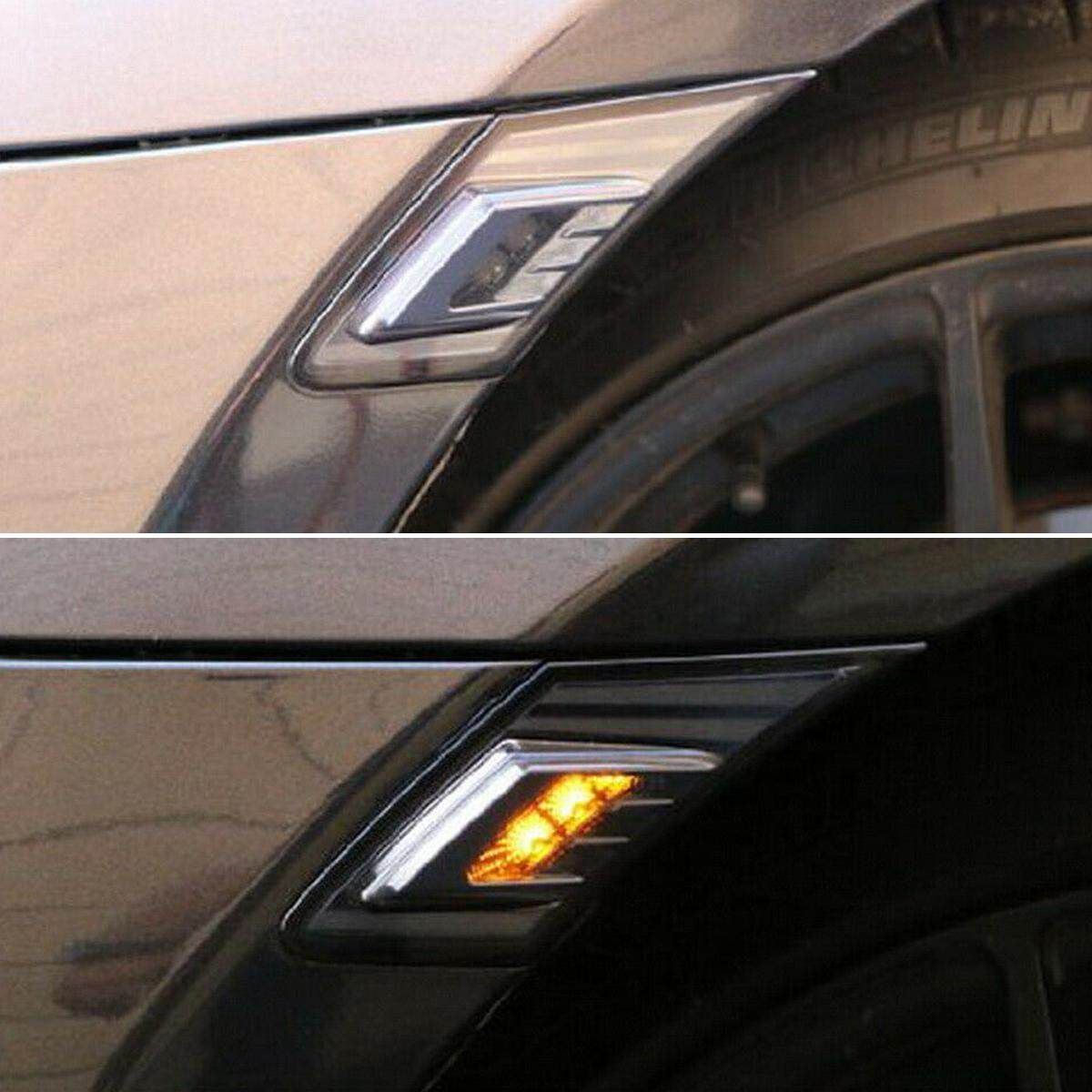 Amber LED Smoked Lens Side Marker Blinker Lights For Scion FR-S Subaru BRZ